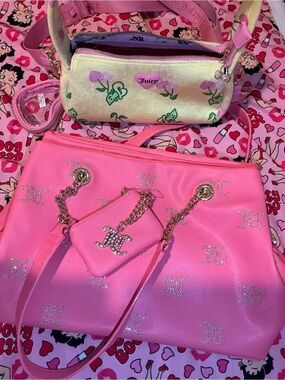 Juicy Couture Purse Bundle 
Pink lemonade Tote and Retro Cherry purse 🩷🍋